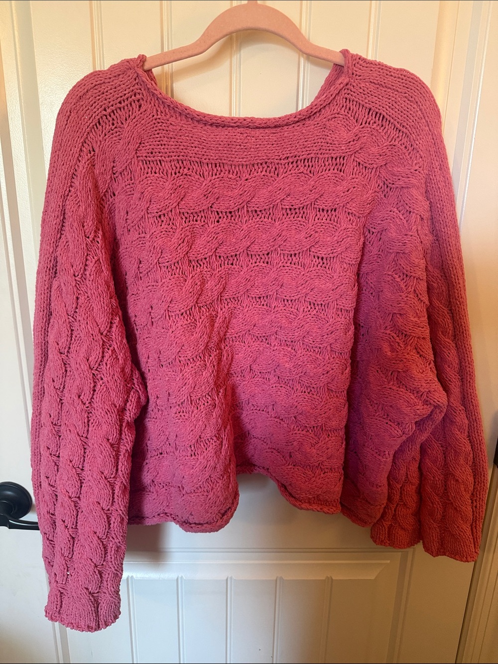POL Women's Pink Cable Knit Sweater - Picture 6 of 6